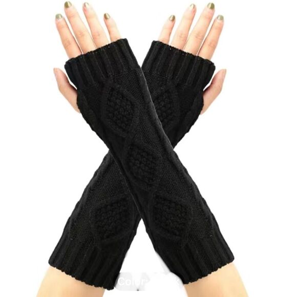 ARGYLE DESIGN THERMAL FINGERLESS GLOVES - Picture 3 of 3